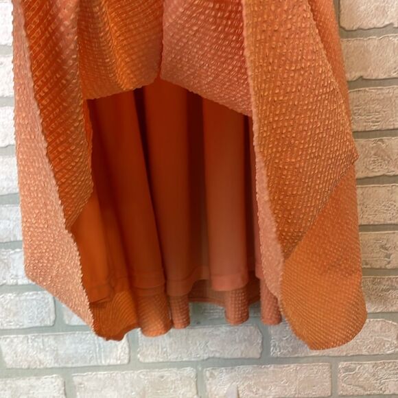 Mable One Kiss Away Peach Square Neck Puff Sleeve Babydoll Mini Dress size S - Picture 8 of 13